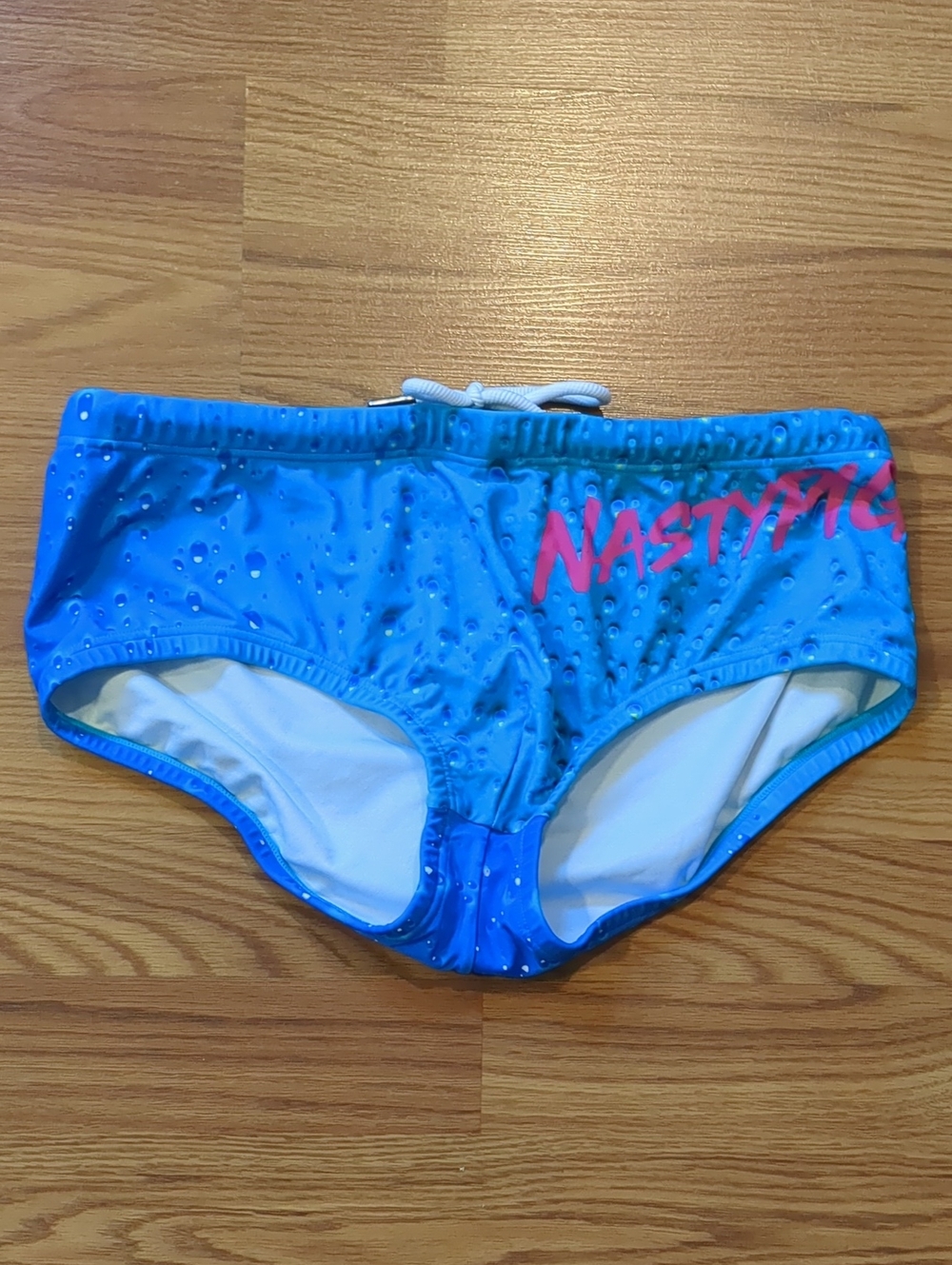 Nasty Pig Water Droplet Bubble Graphic Swim Briefs Low Rise Square Cut L